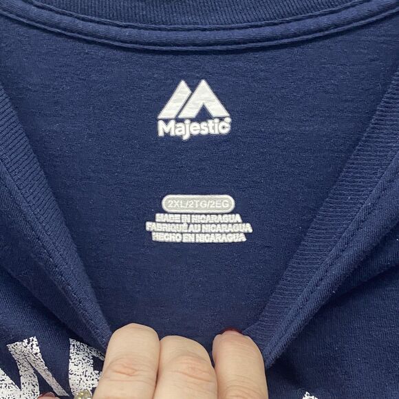 Tampa Bay Rays Shirt Mens 2XL Genuine Merchandise Dark Navy Long Sleeve - Picture 2 of 3